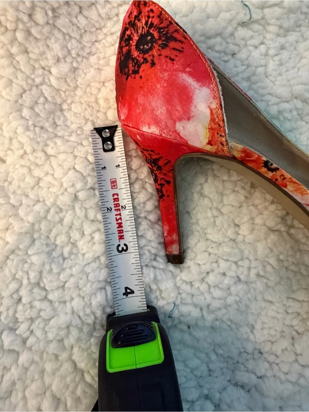 Unisa Multicolor Floral Peep-Toe Heels — Red, Blue, Orange